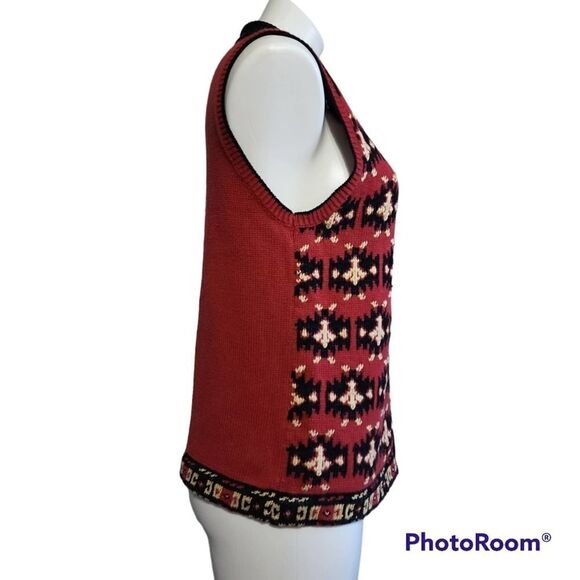 Eagle's Eye sweater vest vintage Aztec Southwest Cowgirl Western M - Picture 2 of 5